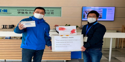 Eaton Ankara, Eaton Çin'e Maske Bağışladı