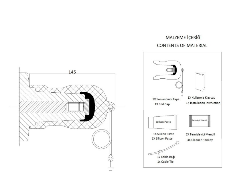 36 kV Sonlandırıcı Tapalar
