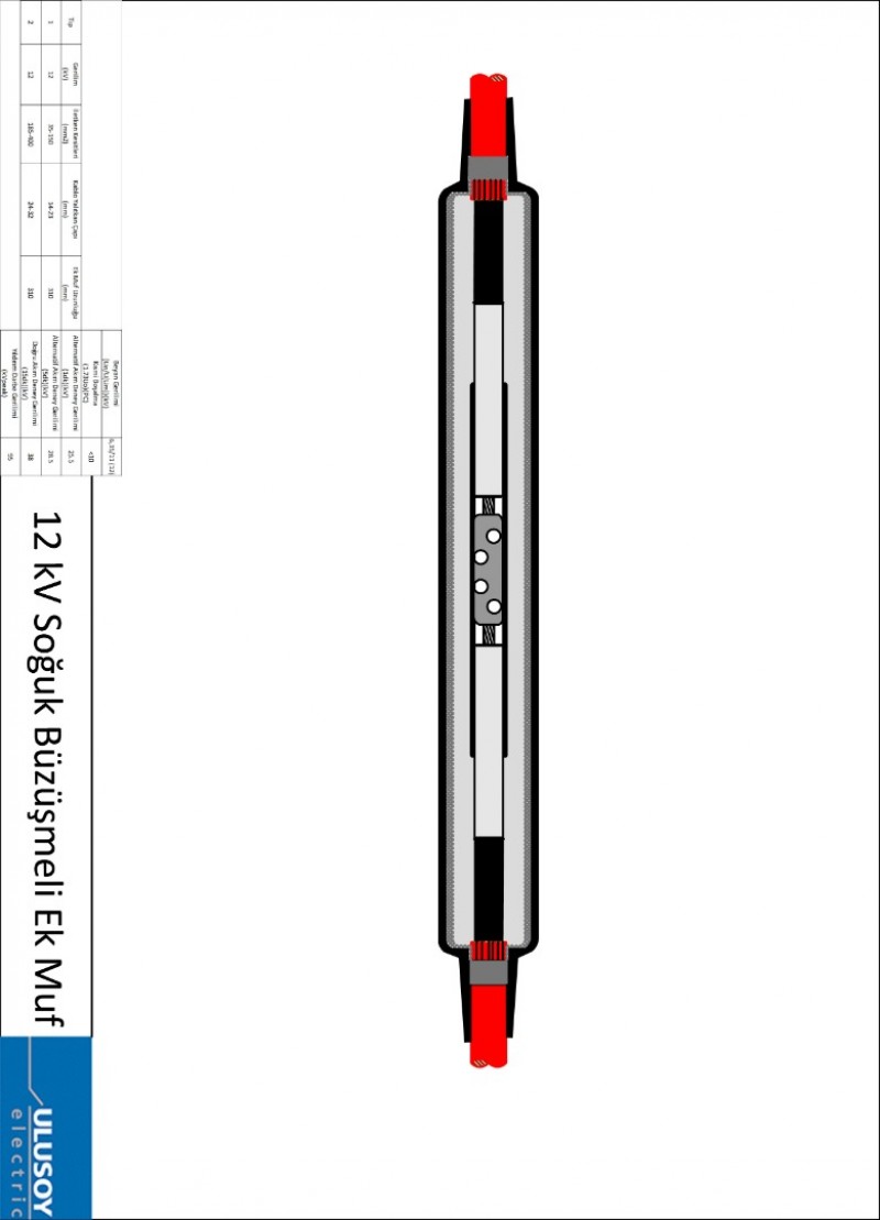 12 kV Soğuk Büzüşmeli Ek Muf