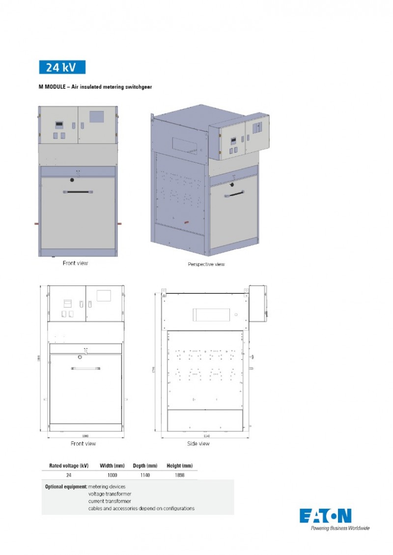 URING 24 M Module - air insulated metering switchgear
