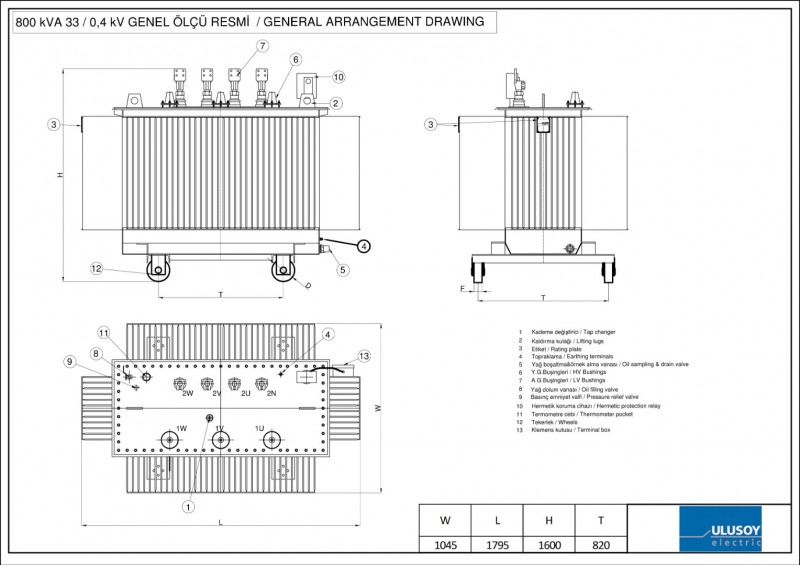 800 kVA 33-0,4 kV