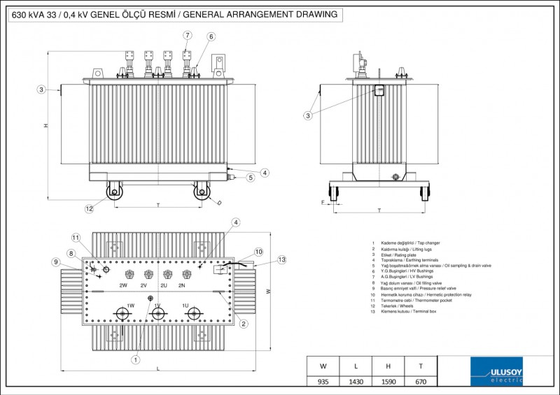 630 kVA 33-0,4 kV