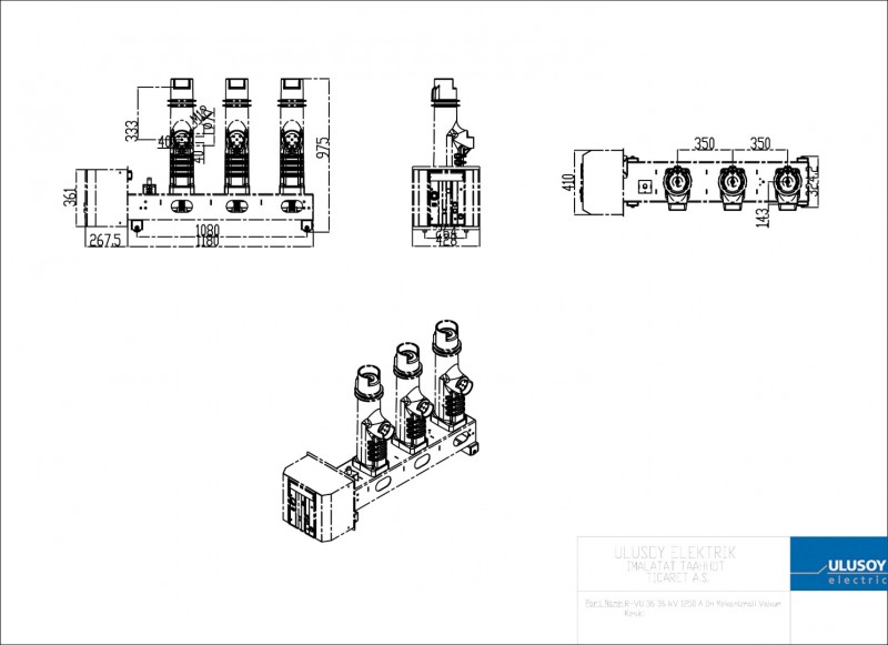 R-VU 36 36 kV 1250 A Vacuum Circuit Breaker