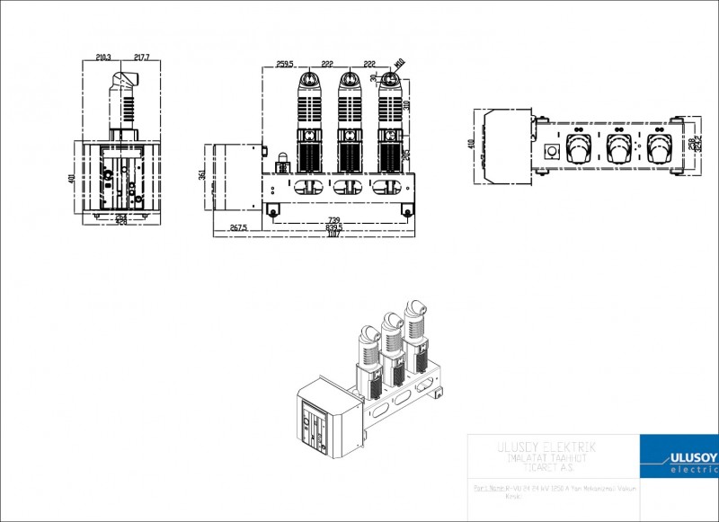 R-VU 24 24 kV 1250 A Vacuum Circuit Breaker