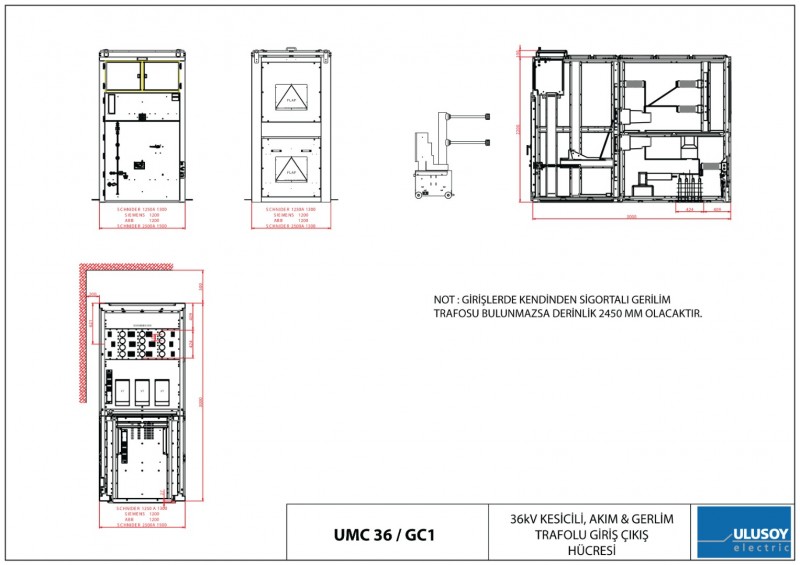 UMC 36 Kesicili Akım ve Gerilim Trafolu Giriş-Çıkış Hücresi