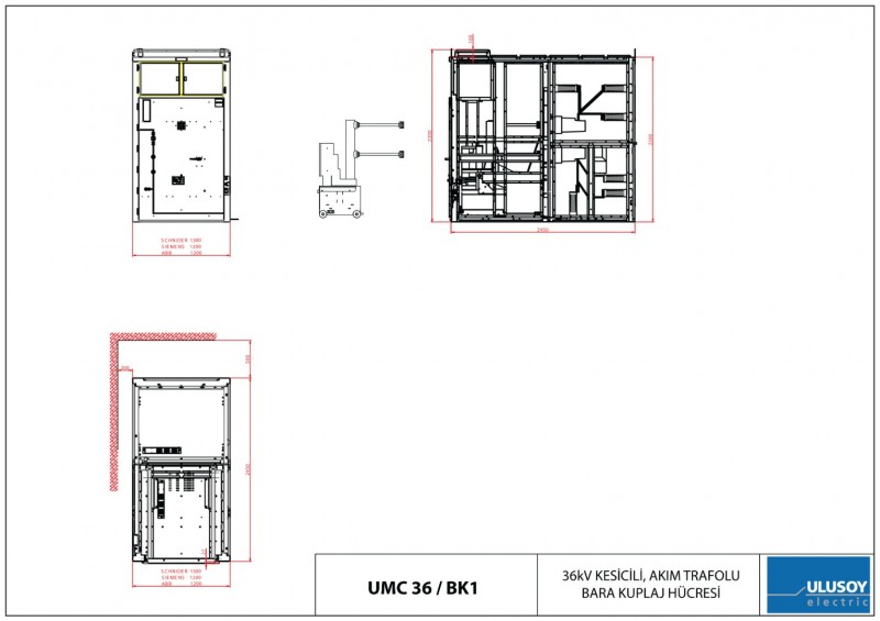 UMC 36 Kesicili Akım Trafolu Bara Kuplaj Hücresi