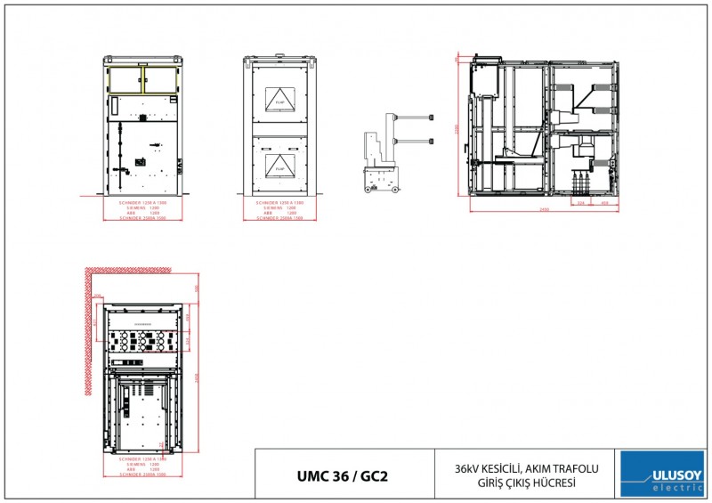 UMC 36 Kesicili Akım Trafolu Giriş Çıkış Hücresi