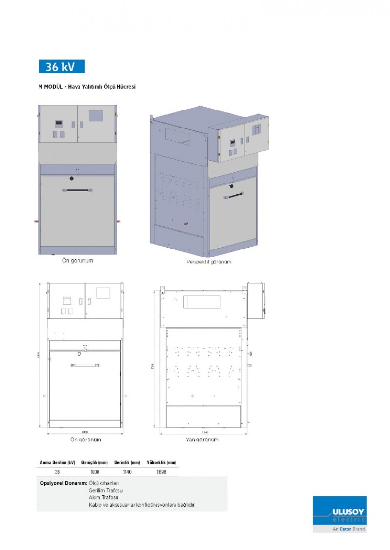 URING 36 M Modül hava yalıtımlı ölçü hücresi